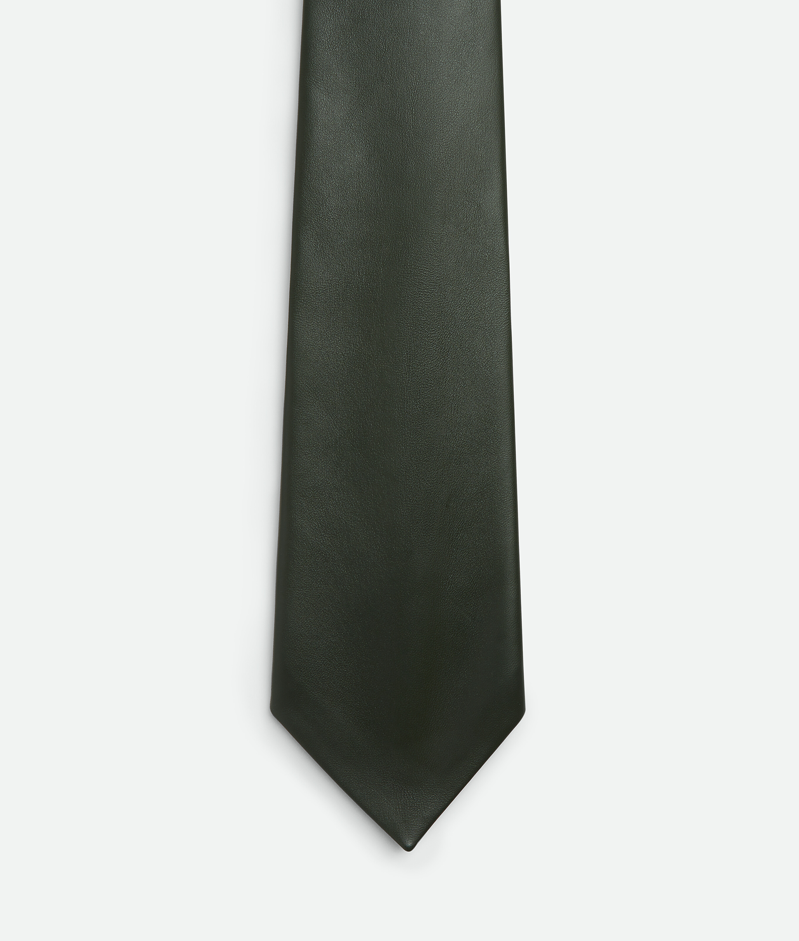 Men's Leather Tie in Dark Green