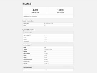 iPad Pro M4 Geekbench test with liquid nitrogen cooling