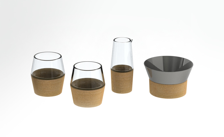 Glasses and ice bucket