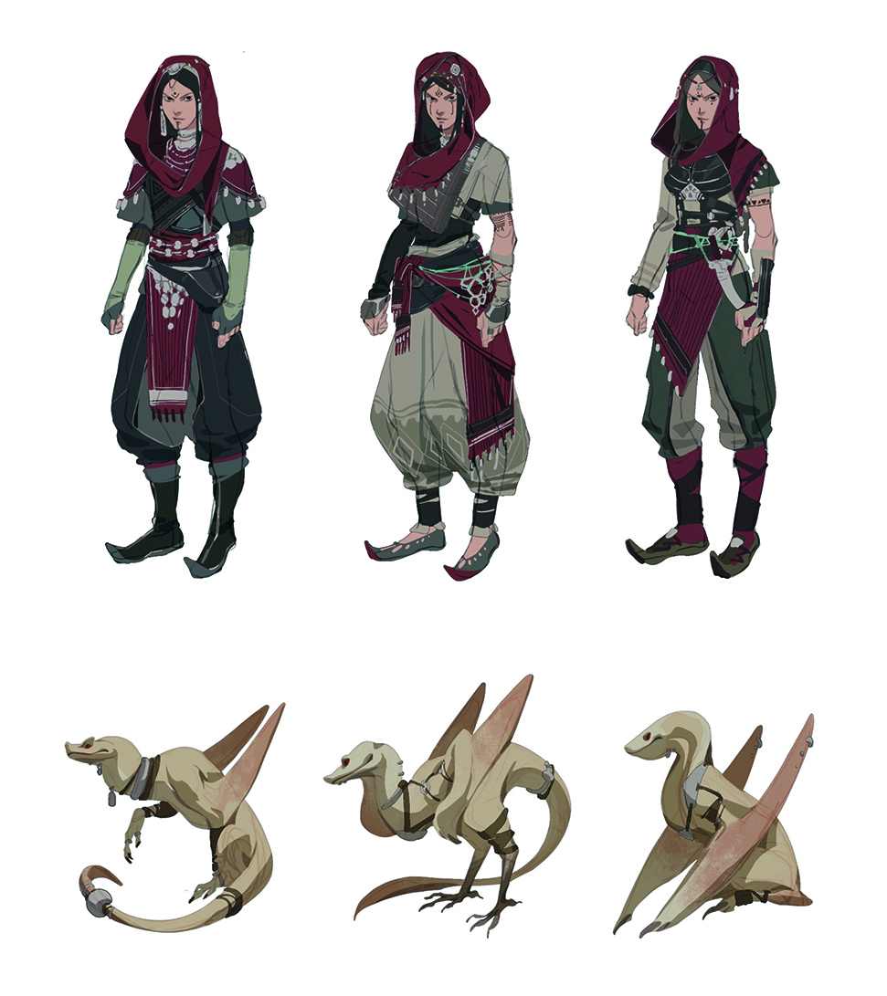 Fantasy art character designs