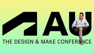 AU 2025; a man sits in the U of a logo on a green and yellow background