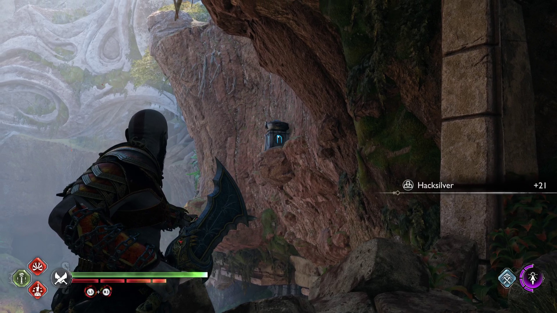 God of War Ragnarok runic Nornir chests in the Vanaheim crater area