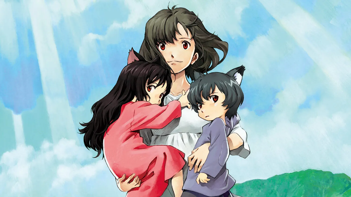 A promotional still from the anime film Wolf Children