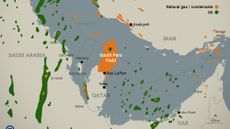 An infographic on South Pars, one of the world's largest natural gas fields