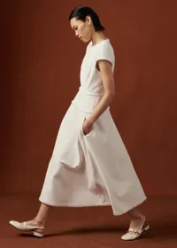 Textured Cap Sleeve Midi Dress, $366.05 / £295 | Me+Em
