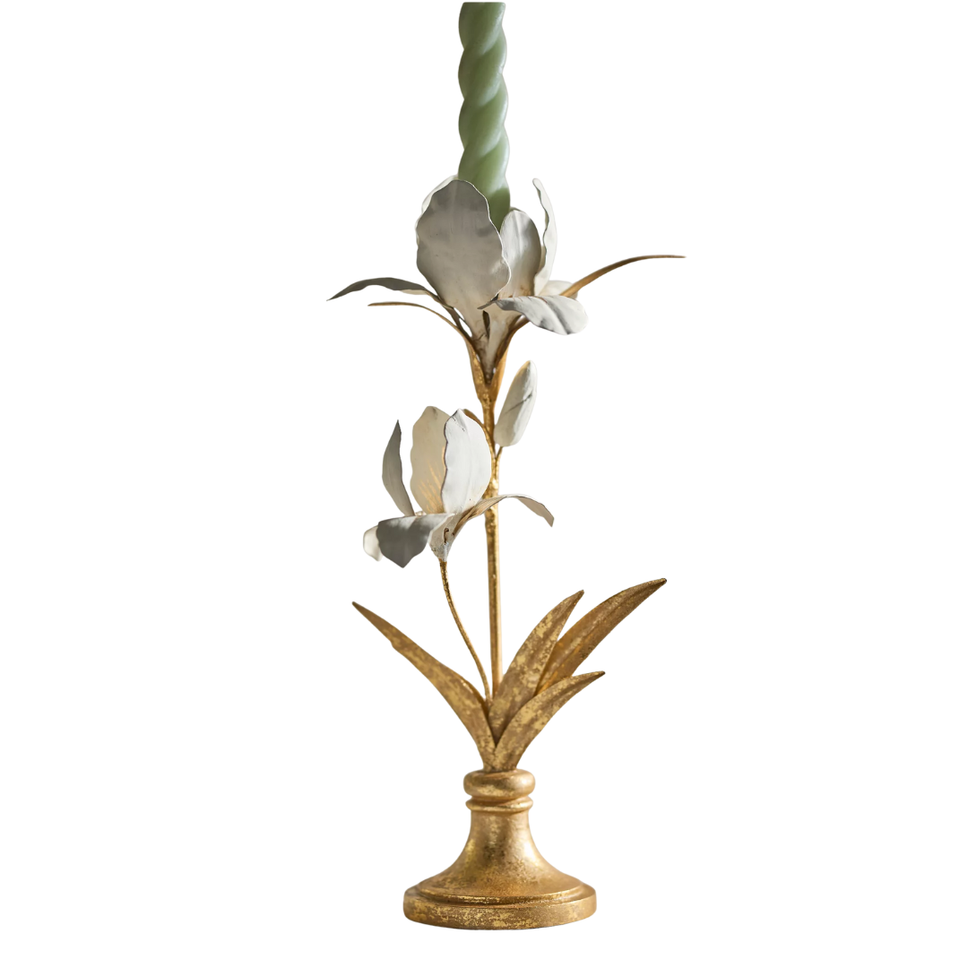 Iris Taper Candle Holder