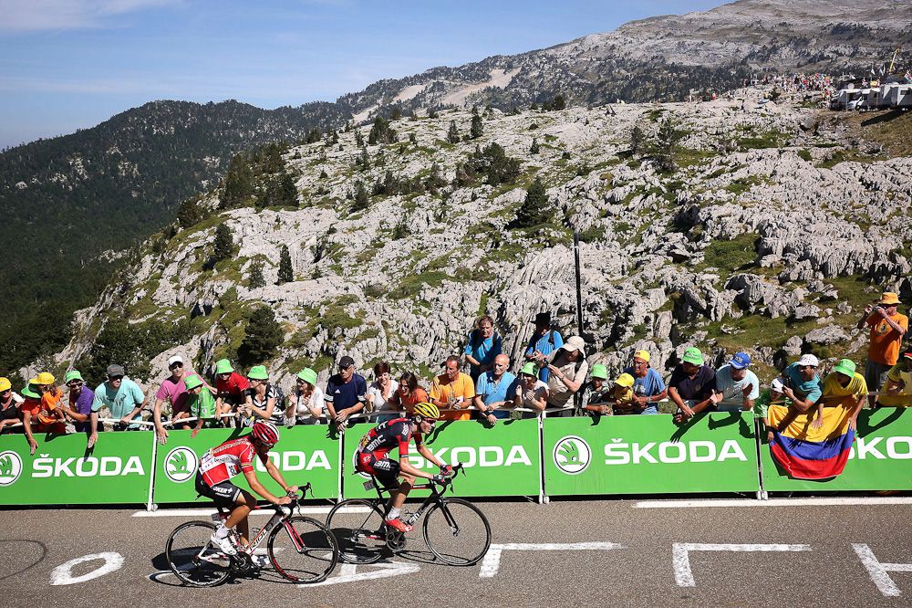 Van Garderen and Gallopin on the final climb.
