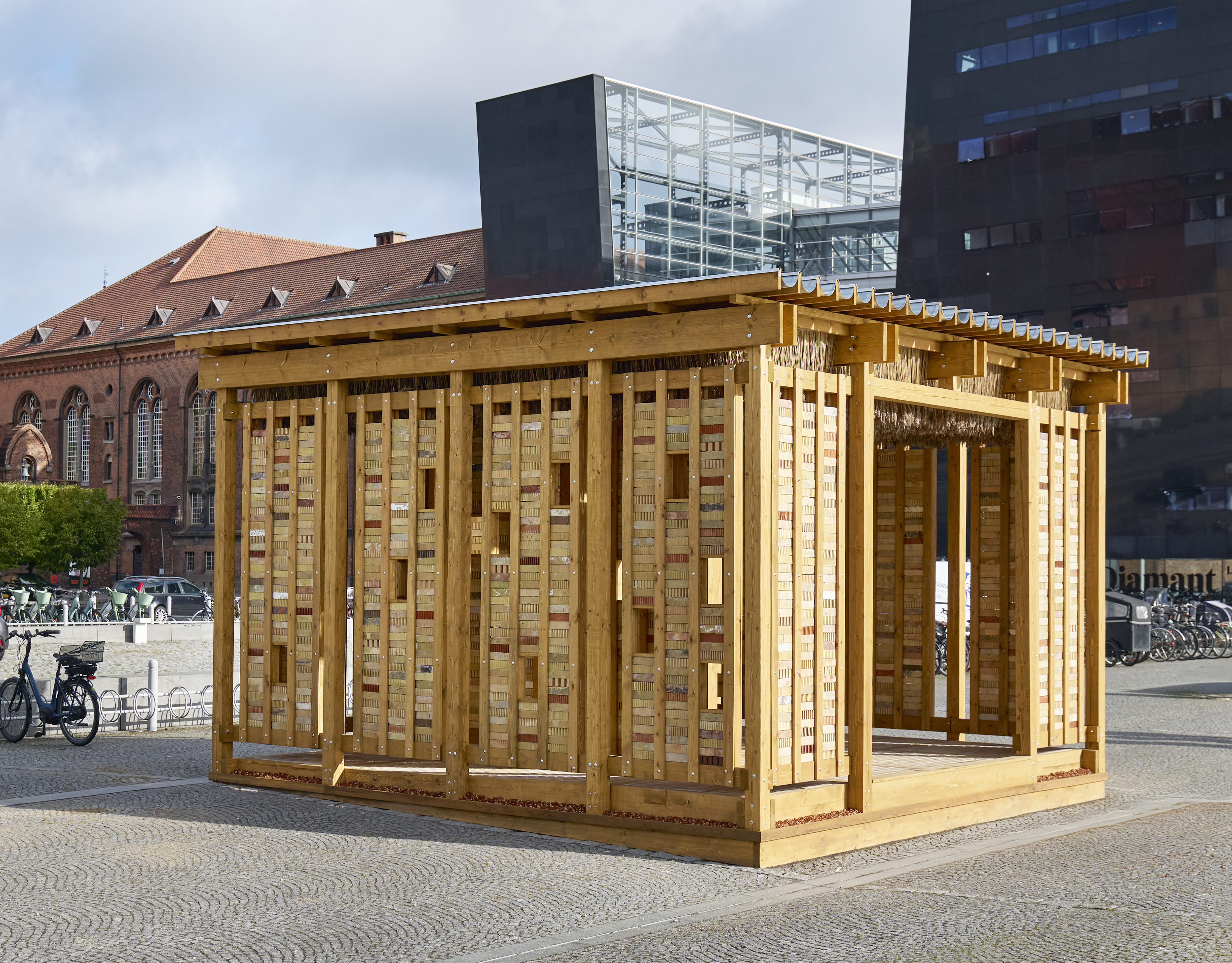 Copenhagen architecture week 2025 slow pavilion view of timber installation