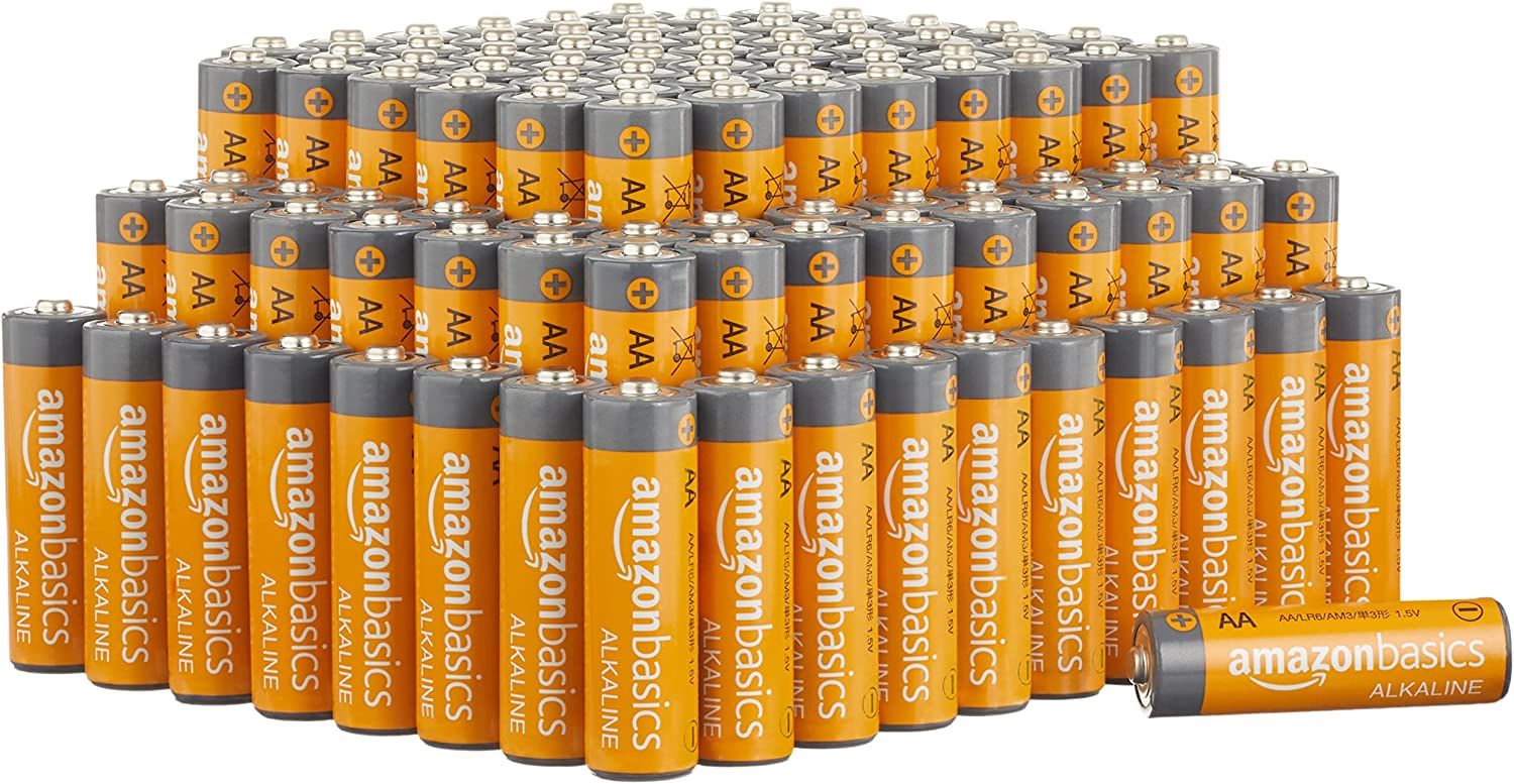 Amazon Basics 100 Pack AA HighPerformance Alkaline Batteries Prime