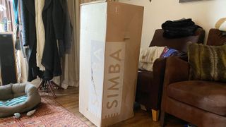 Simba GO Hybrid mattress in its box