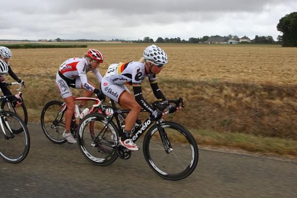 Cervelo Test Team's Charlotte Becker takes her turn at the front.