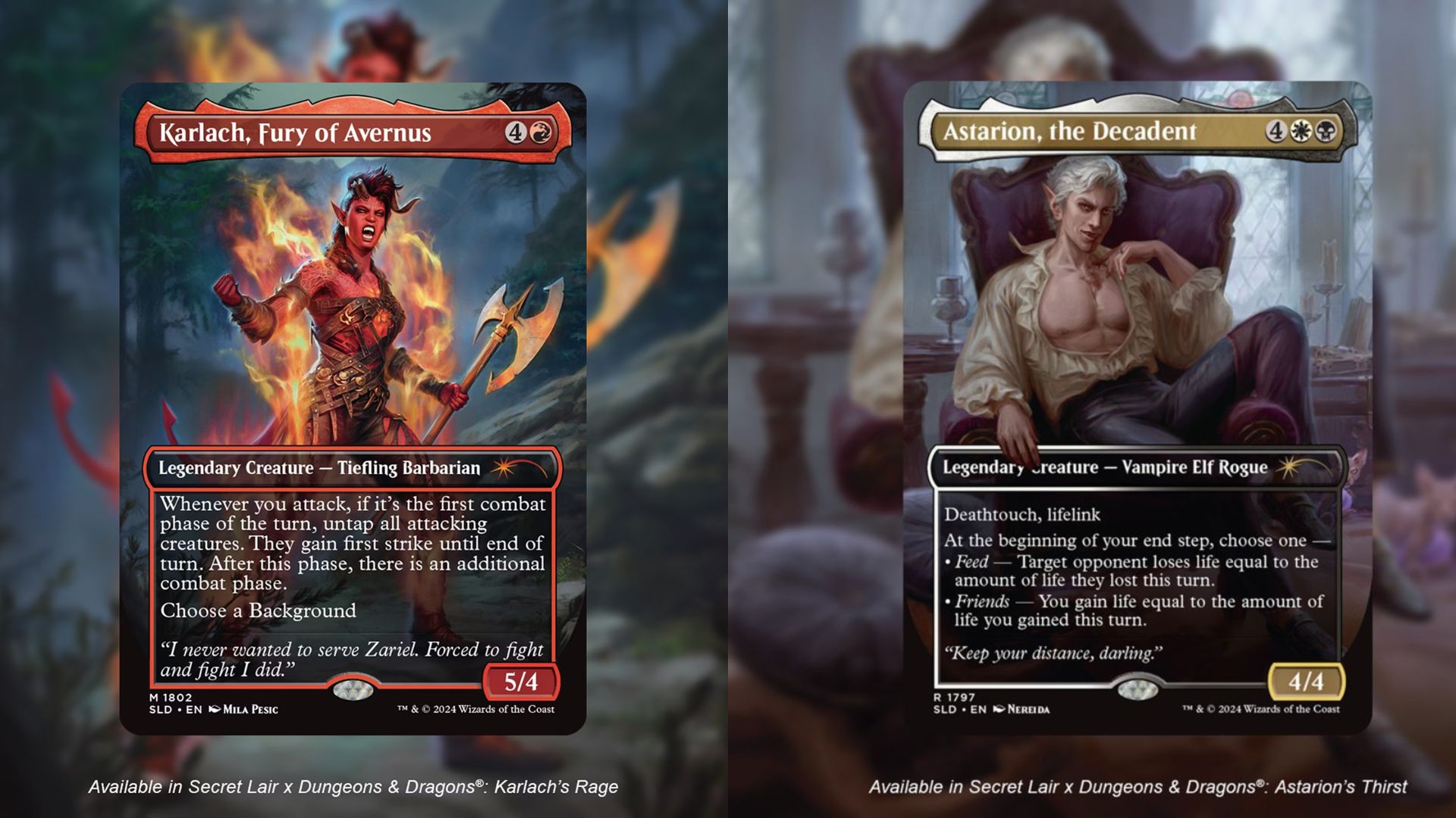 Newly teased D&D x MTG Secret Lair features BG3's Astarion and Karlach