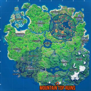 Fortnite Mountain Top Ruins location map