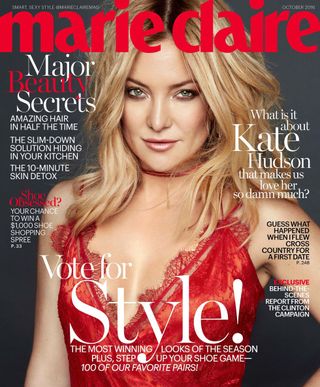 Kate Hudson on cover of Marie Claire
