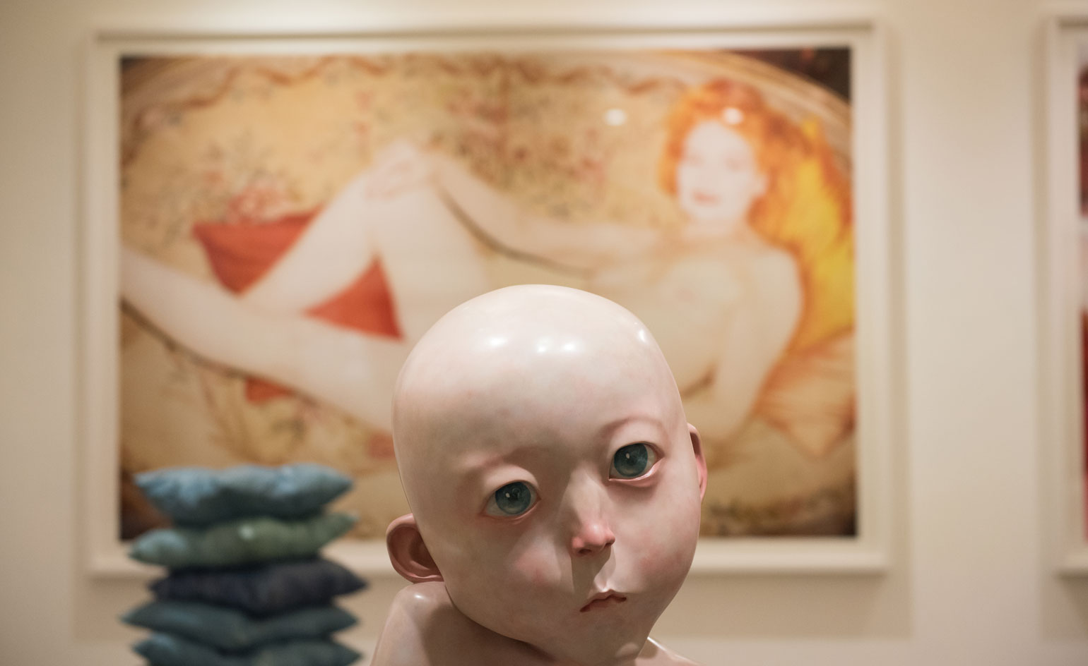 Teller's photographs speak of desire and eroticism, Xiang's sculptures are devoid of any expression