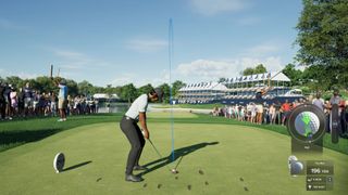 The UI from PGA Tour 2K25 showing the shot and evoswing