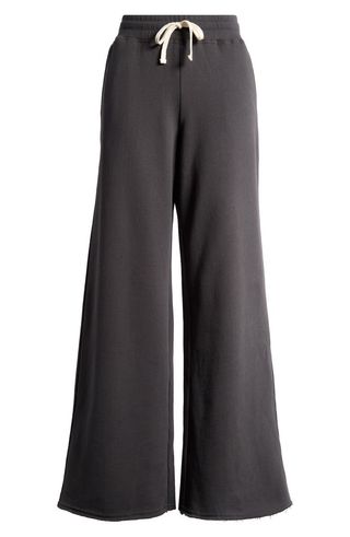 Cotton Blend Wide Leg Sweatpants