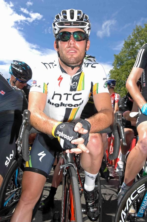 Mark Cavendish (HTC-Highroad) before the start