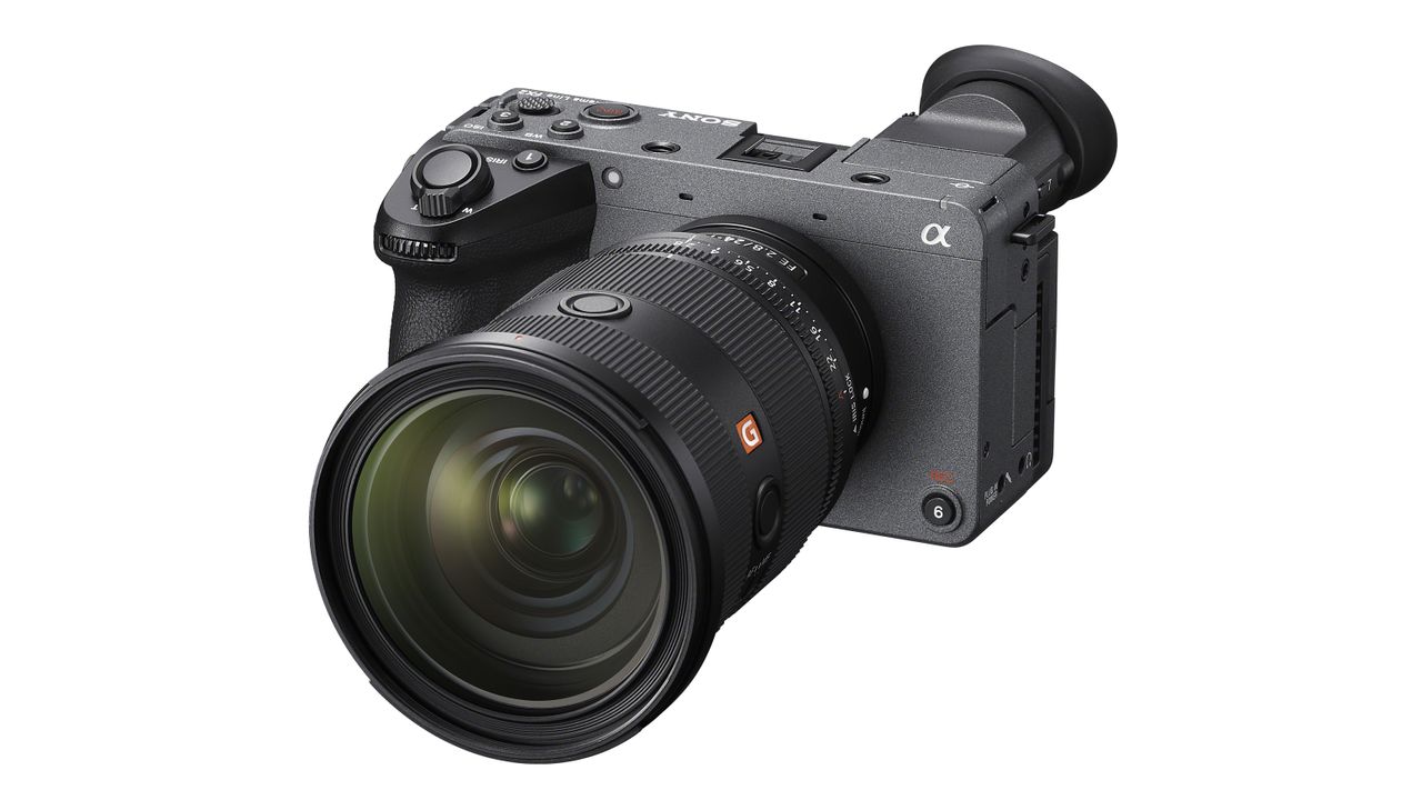 Sony FX2 camera on a white background