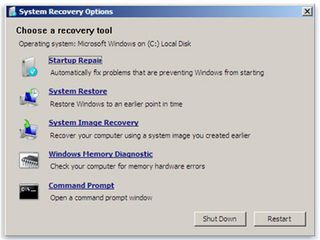 Windows 7: Using your Repair Disc