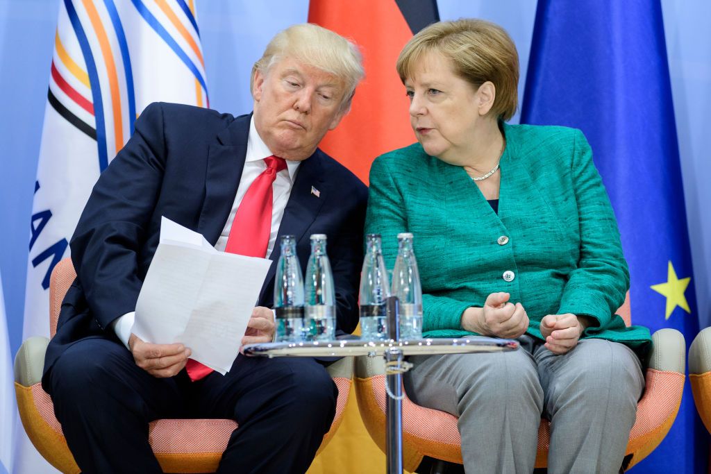 President Trump and Angela Merkel