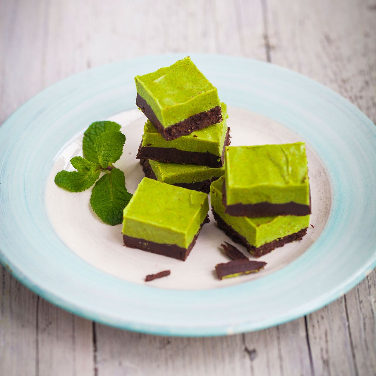 Mint chocolate squares