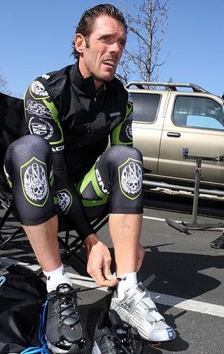 Mario Cipollini (Rock Racing) in his first professional race after three years