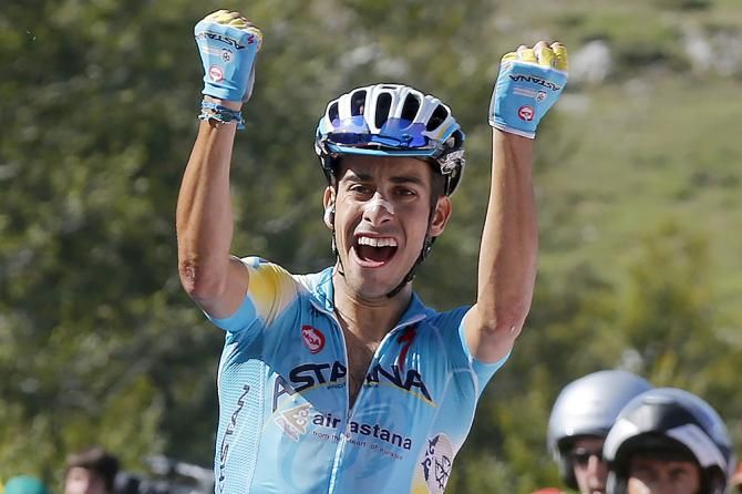 Fabio Aru (Astana) wins the Vuelta a Espana stage 11