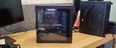 black Legion Tower 5 Gen 6 gaming PC with clear side panel
