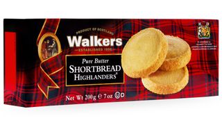 A packet of Walkers shortbread round biscuits