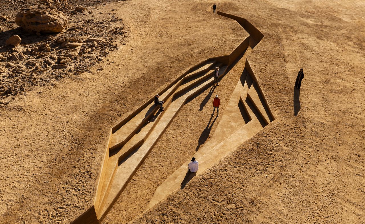 Desert X AlUla 2024 installation, like a rift in the ground