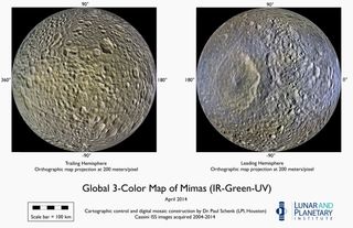 Mimas Hemispheres
