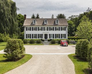 The exterior of a family home in Greenwich, Connecticut