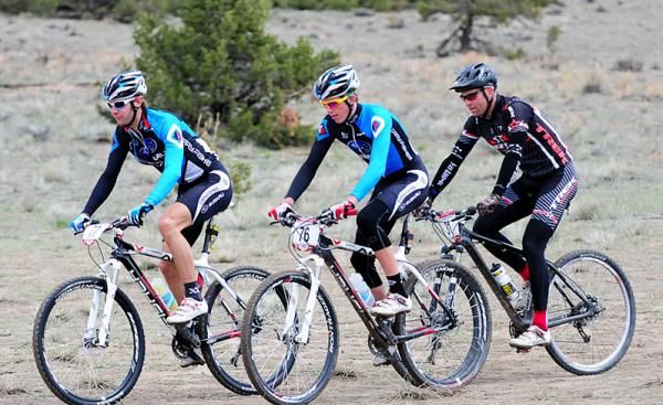 Riders out for a cool-down spin after the race.