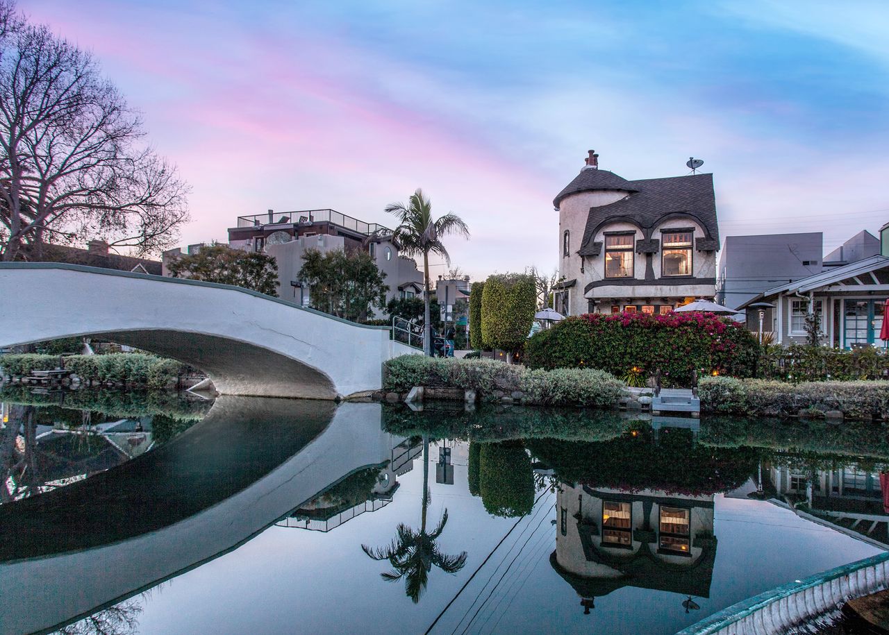 Homes on canals.