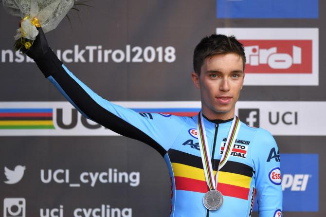 Bjorg Lambrecht won silver in the U23 Men's Road Race at the UCI Road World Championships 2018