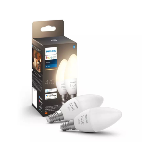 E14 White LED Smart Candle (2-pack)