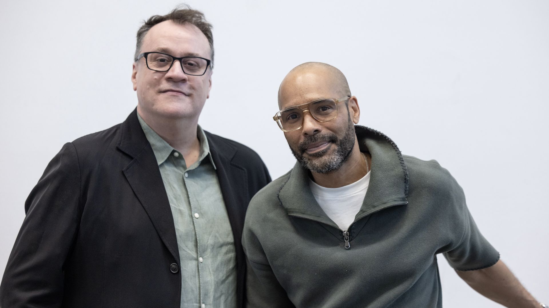 (L-R Russell T Davies and Benoit Swan Pouffer)