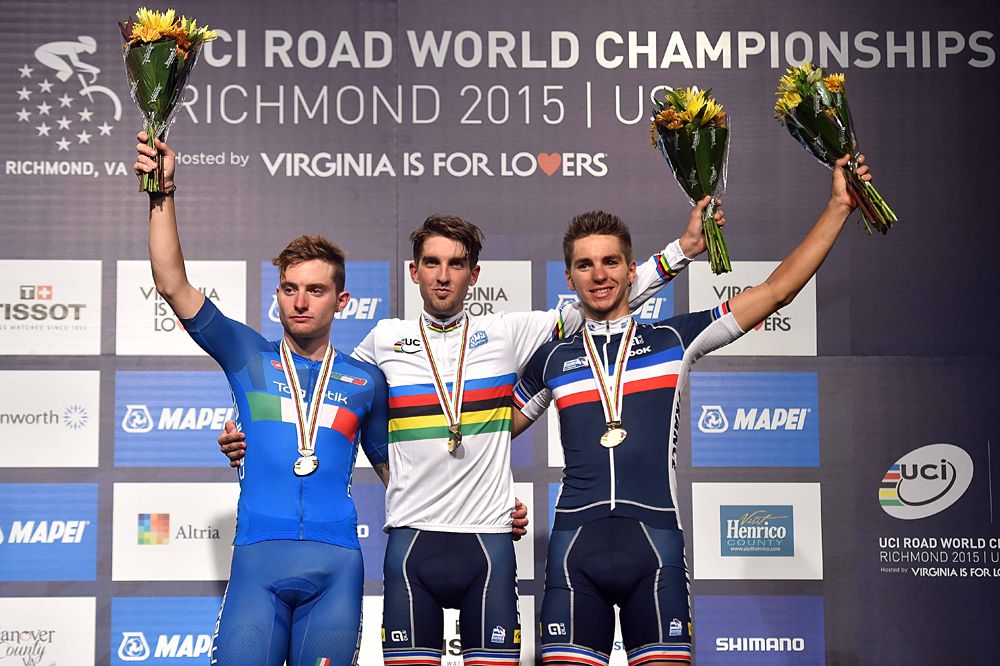 U23 men's podium at the World Championships