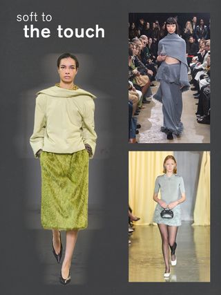 models walk the fall/winter 2024 runway in the season's top skirt trends