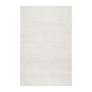 White chunky knit rug