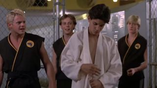 Daniel and the Cobra Kai bullies in The Karate Kid