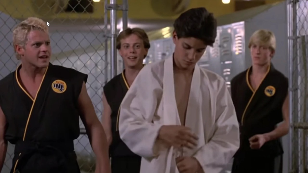 Daniel and Cobra Kai are bullying in The Karate Kid