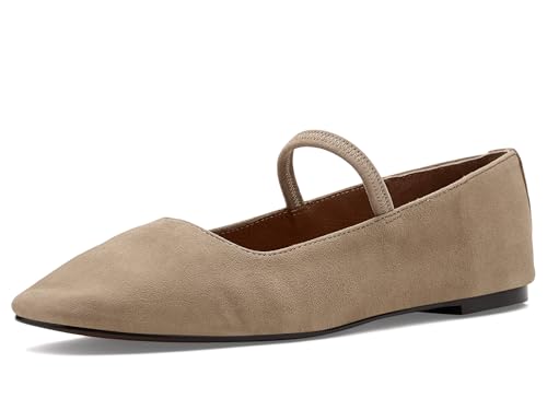 Madewell Womens the Greta Ballet Flat in Suede Driftwood 7 Medium