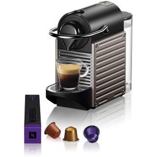 Product shot of the Breville Nespresso Pixie Espresso Machine.