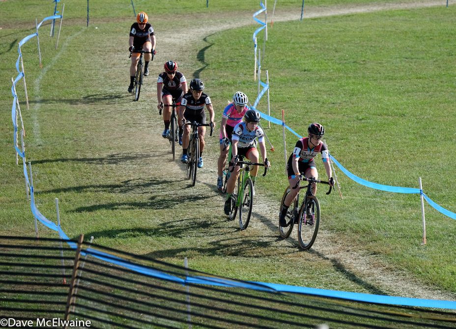 The lead pack was together for only one lap on Day 2 of the Gran Prix of Gloucester