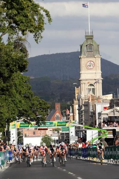 The town hall and clock tower in Ballarat.