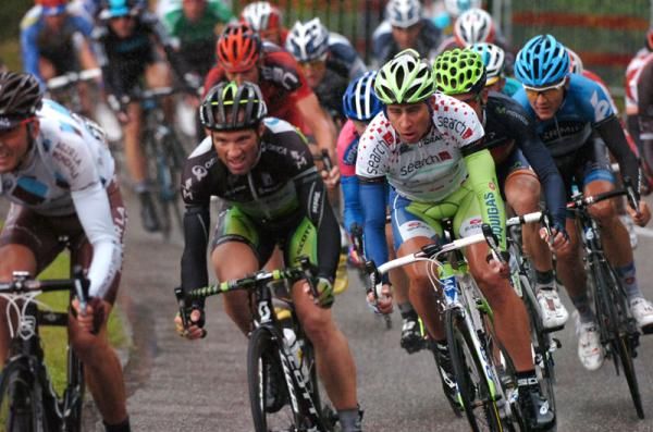 Sagan pays close attention at the front of the peloton