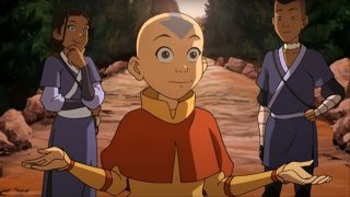 Katara, Aang, and Sokka in Avatar: The Last Airbender