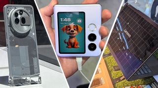 The best tech of MWC 2025 examples, including the Nothing Phone 3a Pro, the Nubia Flip 2, and the Lenovo Solar PC